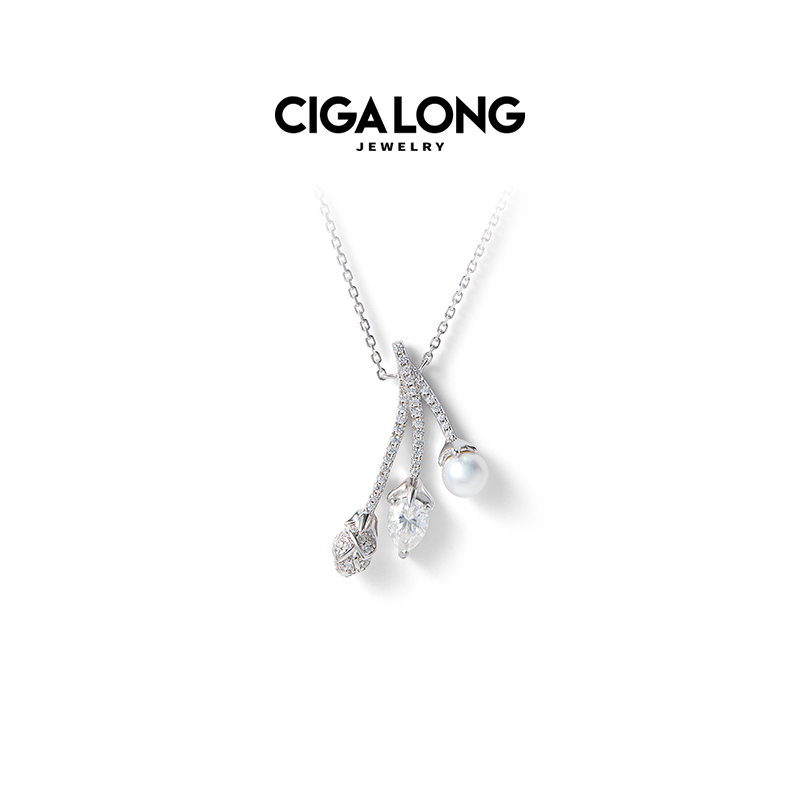 【灵感设计师陈昊宇】CIGALONG龙梓嘉茉莉花束珍珠项链新品珠宝