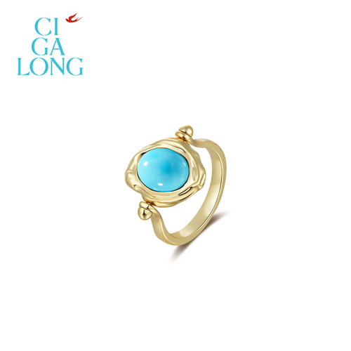 CIGALONG龙梓嘉小福珠绿松石项链耳钉东方悠然新中式珠宝