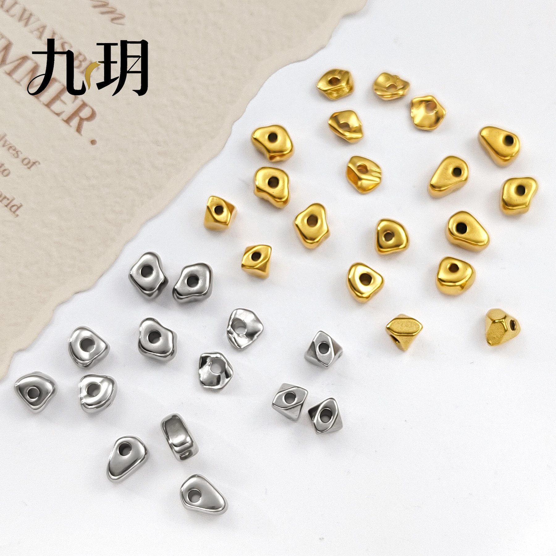 九玥饰品 不锈钢碎石手作串珠隔珠不规则碎石配件真空电镀保色佳,饰品/流行首饰/时尚饰品新,其他DIY饰品配件,淘宝优惠券,粉丝福利购,淘宝优惠卷