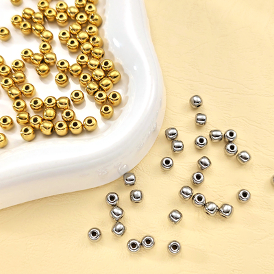 钛钢圆滑筒珠DIY水晶手串隔珠
