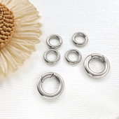 九玥饰品 不锈钢圆环扣弹空扣精抛手工项链手链连接环活口扣子