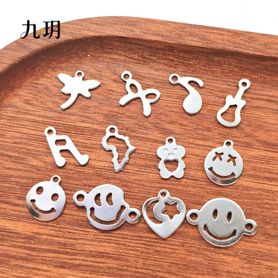 不锈钢项链尾牌吊坠DIY饰品配件