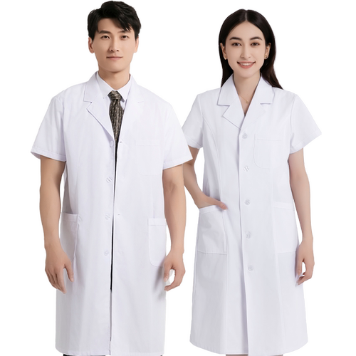 白大褂短袖工作服男医生护士实验医学生长袖夏季白大衣化学防护服