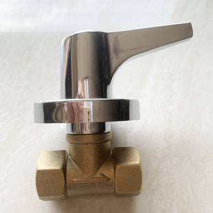 全铜加厚暗装开关二分一直通阀 灶台进出水阀快开截止单向阀4分