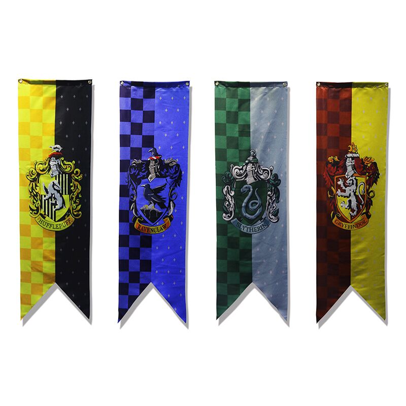 哈利波特挂旗周边旗帜 复古酒吧ktv装饰彩旗45*150cm吊旗挂布定制