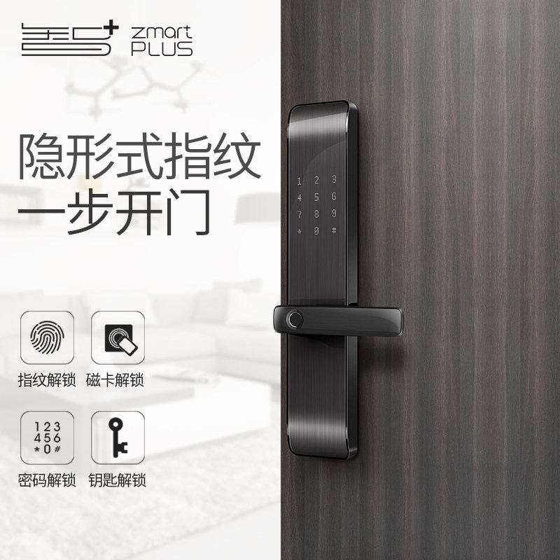 智家人指纹锁 密码锁家用防盗门锁智能电子锁磁卡锁 2018新款DS