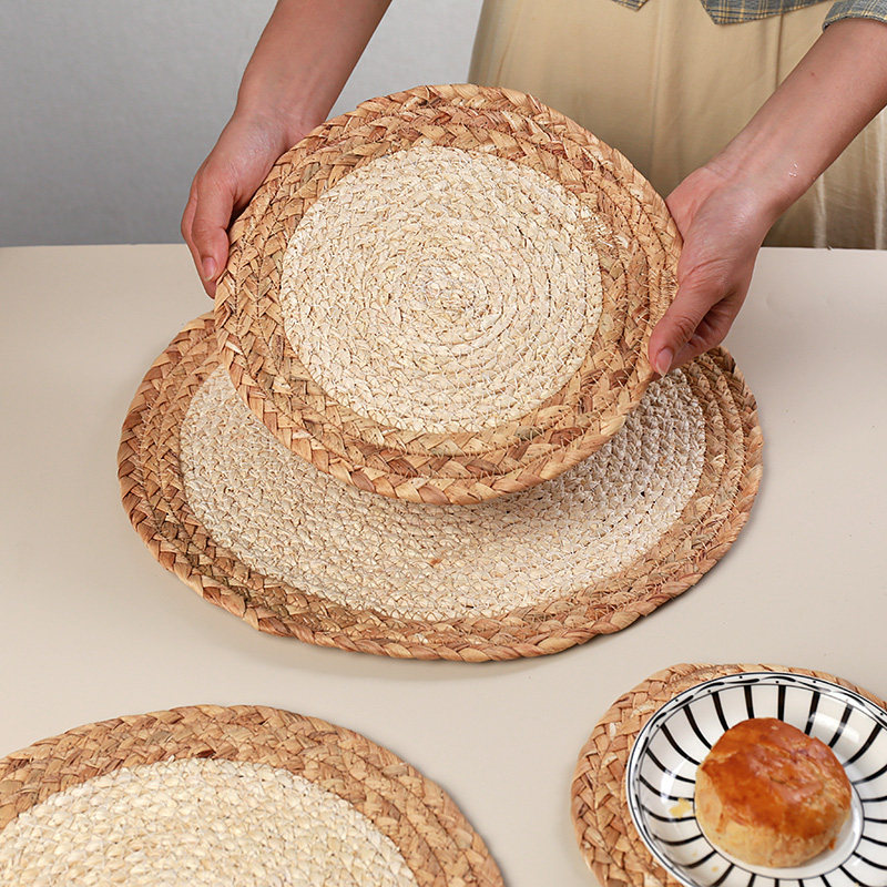 草编玉米皮桌垫天然葫芦草西餐垫隔热垫美式日式防烫杯垫编织餐垫,餐饮具,餐垫,淘宝优惠券,粉丝福利购,淘宝优惠卷