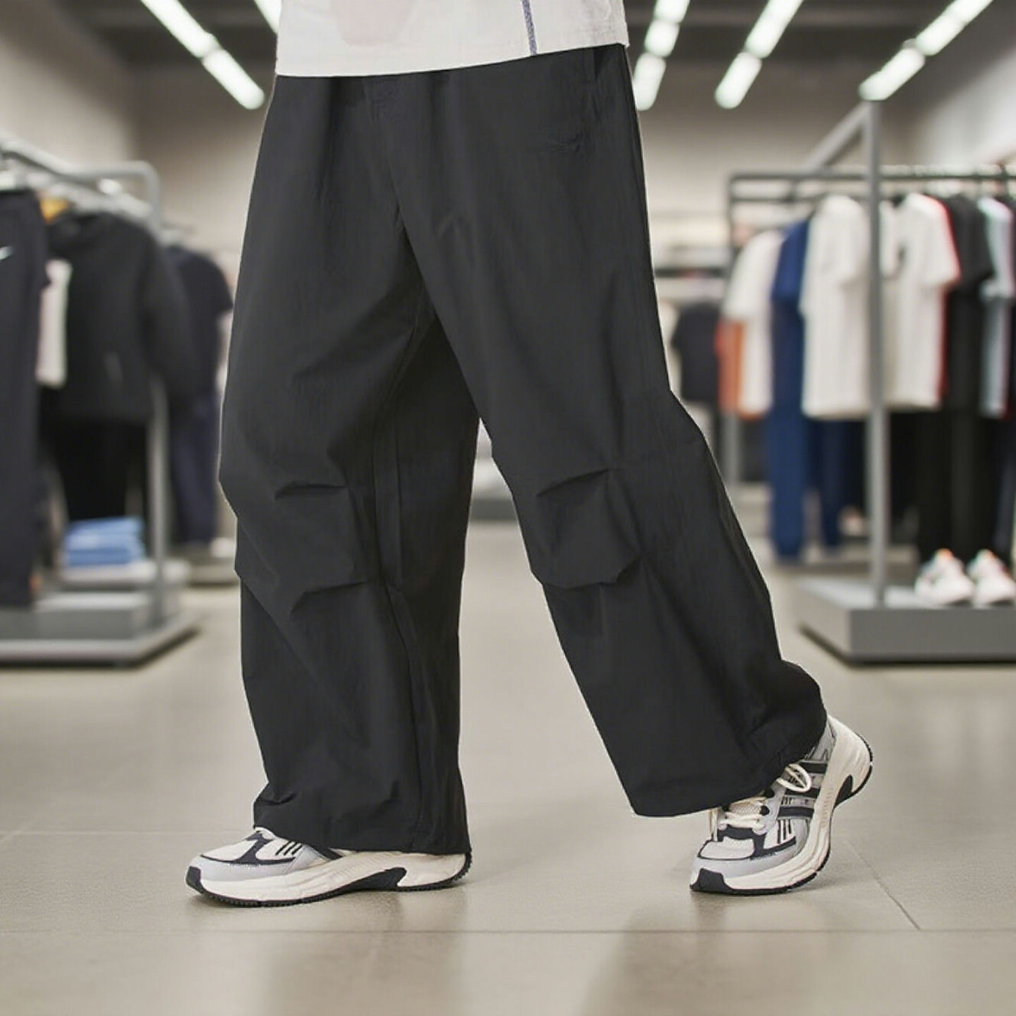Adidas阿迪达斯男长裤2025春秋新款户外直筒阔腿裤梭织卫裤KD4295图片