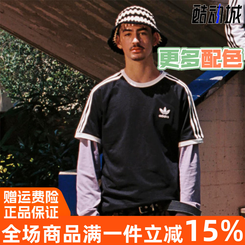 阿迪达斯三叶草运动短袖圆领T恤