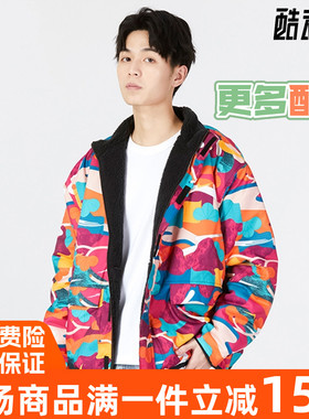 Nike耐克2023春季新年款兔年CNY羊羔绒双面穿运动夹克 FD4057-010