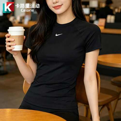 NIKE耐克女短袖2026夏季新款训练修身短款速干T恤 FV7843-010-100