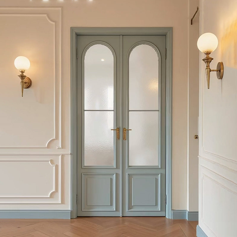法式门双开门定制烤漆门卧室书房客厅对开门家用子母门隔音室内门