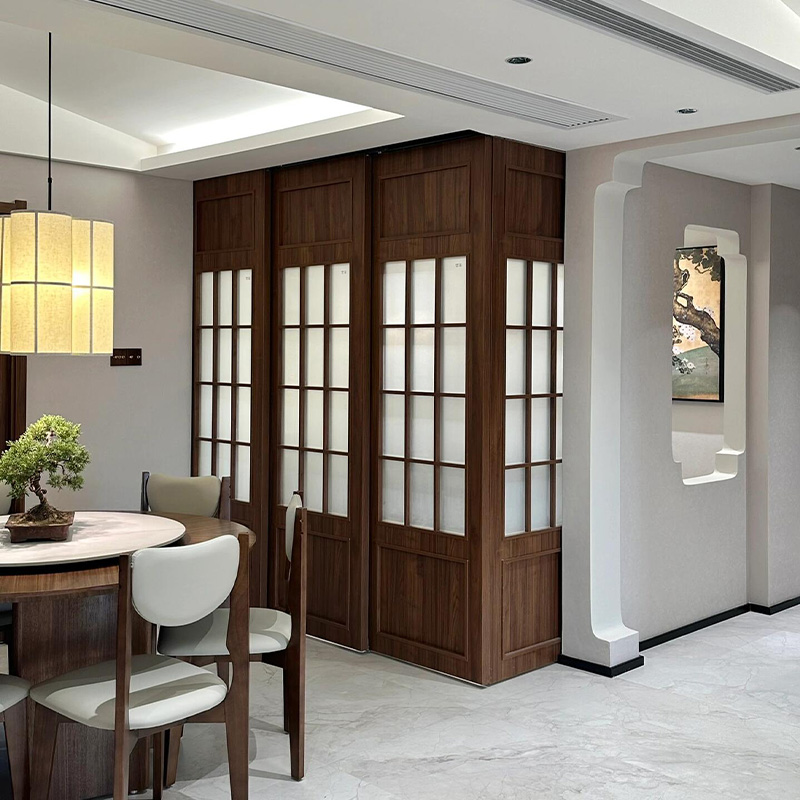 隔断门新中式实木推拉门
