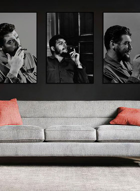 切格瓦拉挂画复古怀旧雪茄清吧酒吧装饰画伟人工作室咖啡厅壁画