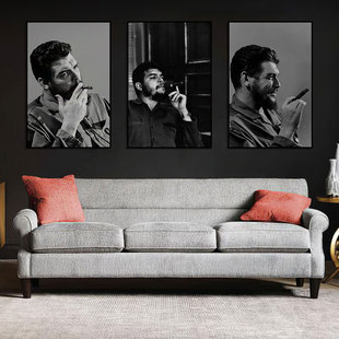 切格瓦拉挂画复古怀旧雪茄清吧酒吧装饰画伟人工作室咖啡厅壁画