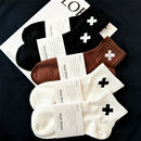 袜子男士中筒袜纯棉防臭吸汗黑色短袜男潮ins女袜白色运动袜男生