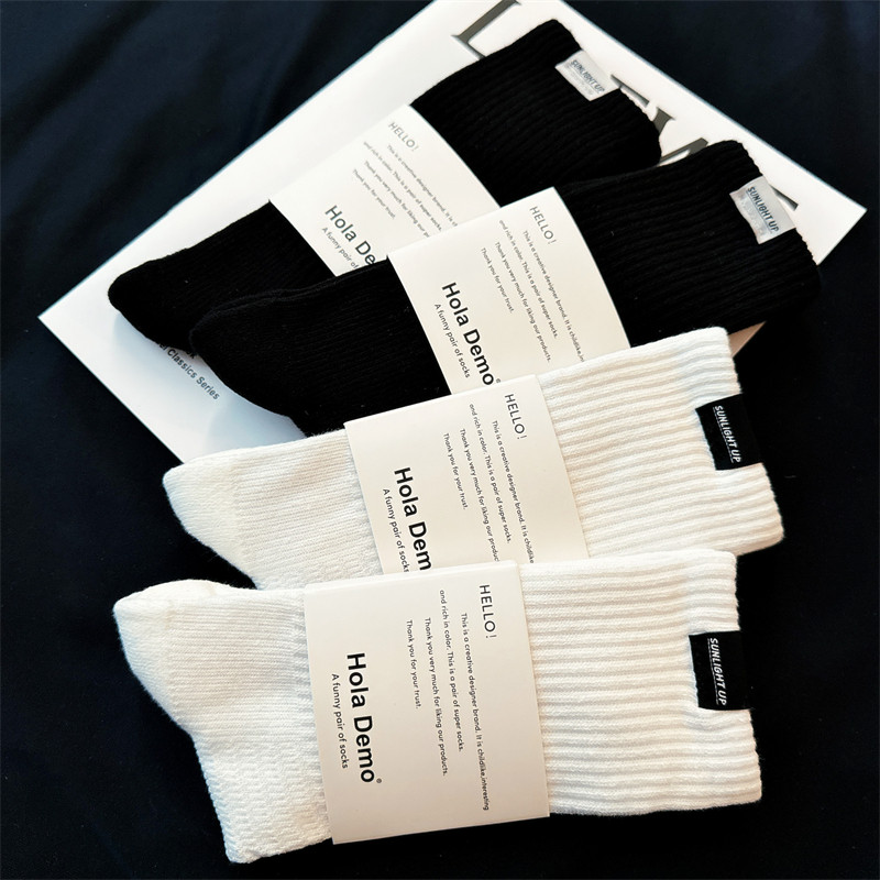 吉良先生 男女袜子潮cityboy毛巾底加厚运动袜纯棉透气男士中筒袜