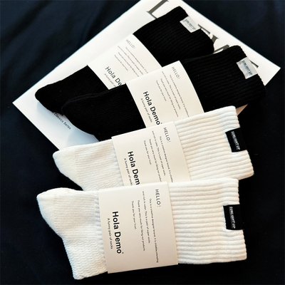 男女袜子毛巾底运动袜男士中筒袜