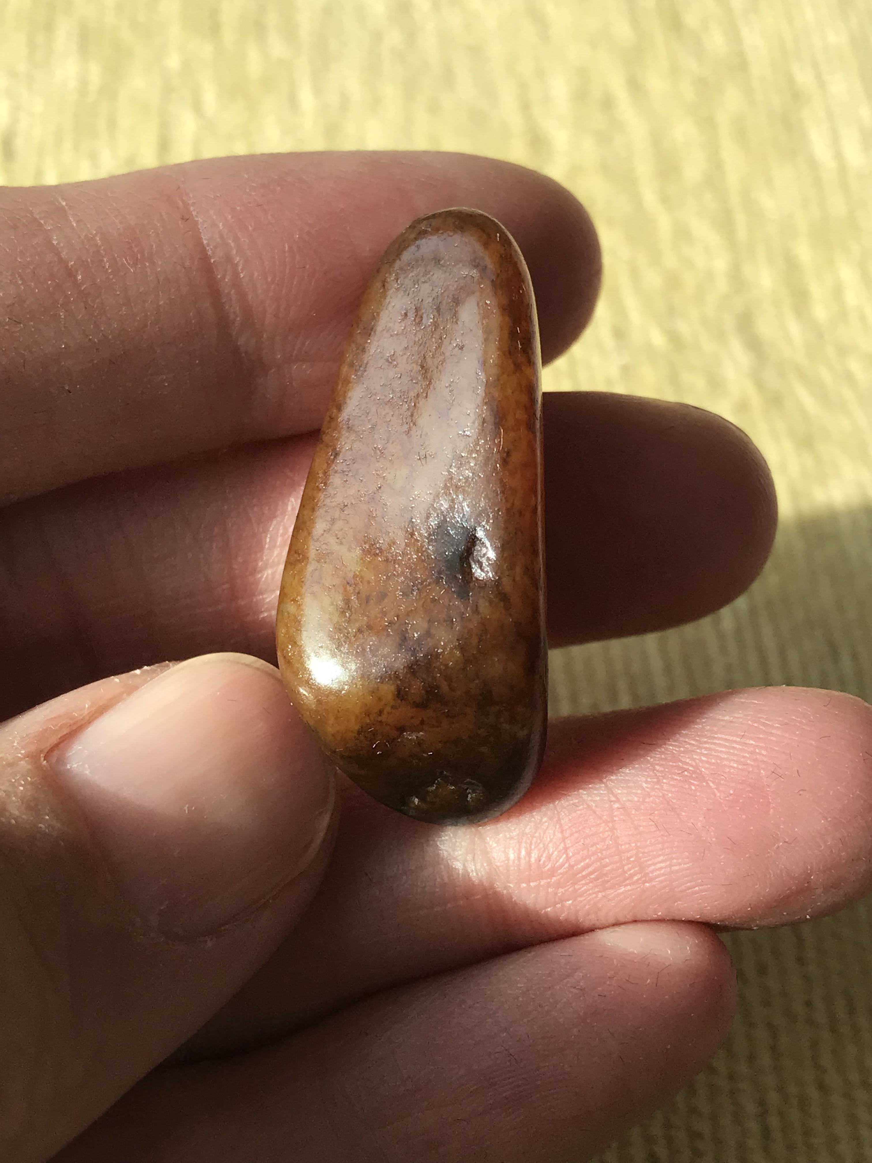 【璞玉斋】和田红玉籽料沁红 9.3克