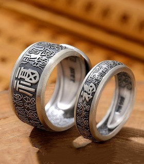 扳指男款大拇指百福字戒指男士个性女纳福护身符小众