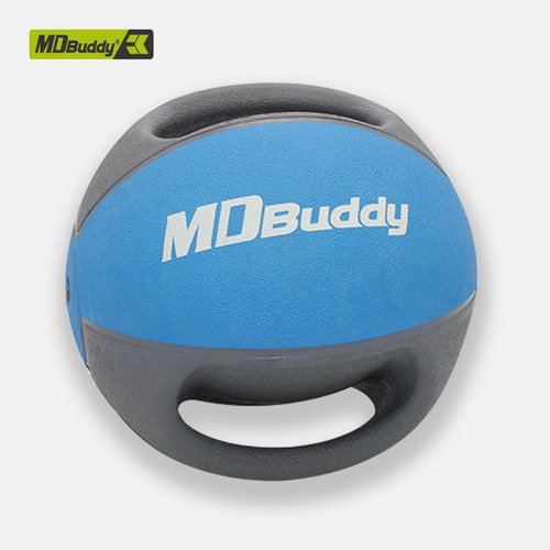 MDBuddy双耳药球私教核心健身训练腰部康复双把手柄橡胶重力球