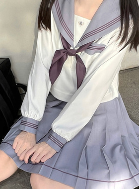 月野HOUSE 原创新品*藤津高*特殊灰紫色夏服中间服短袖