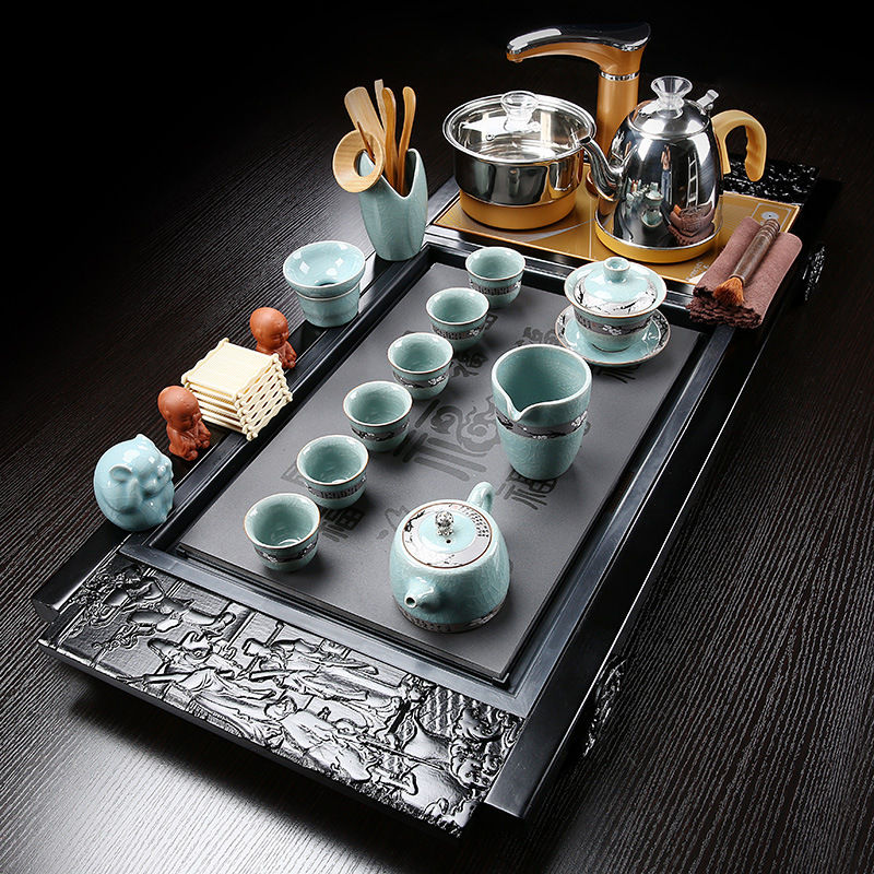家用茶具套装会客家用客厅整套茶台茶盘电磁炉茶具全套茶具办公室
