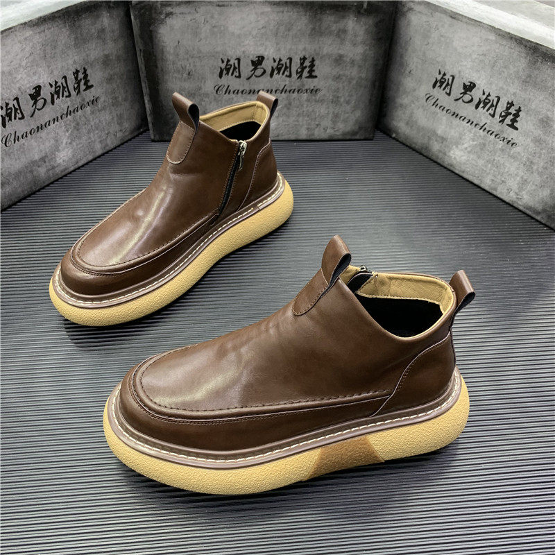 潮流英伦皮鞋男休闲切尔西短靴男拉链马丁靴男厚底复古工装靴,运动鞋new,运动休闲鞋,淘宝优惠券,粉丝福利购,淘宝优惠卷