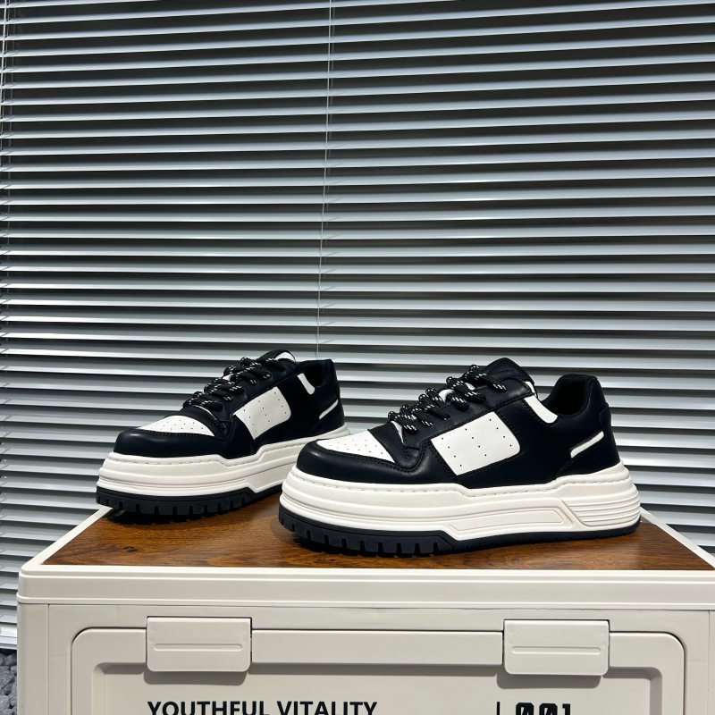 潮牌男鞋2026秋季新款时尚韩版日常百搭休闲鞋厚底系带男板鞋,流行男鞋,单鞋,淘宝优惠券,粉丝福利购,淘宝优惠卷
