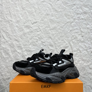 男鞋潮牌高级感百搭复古黑色老爹鞋厚底痞帅轻奢休闲运动鞋子