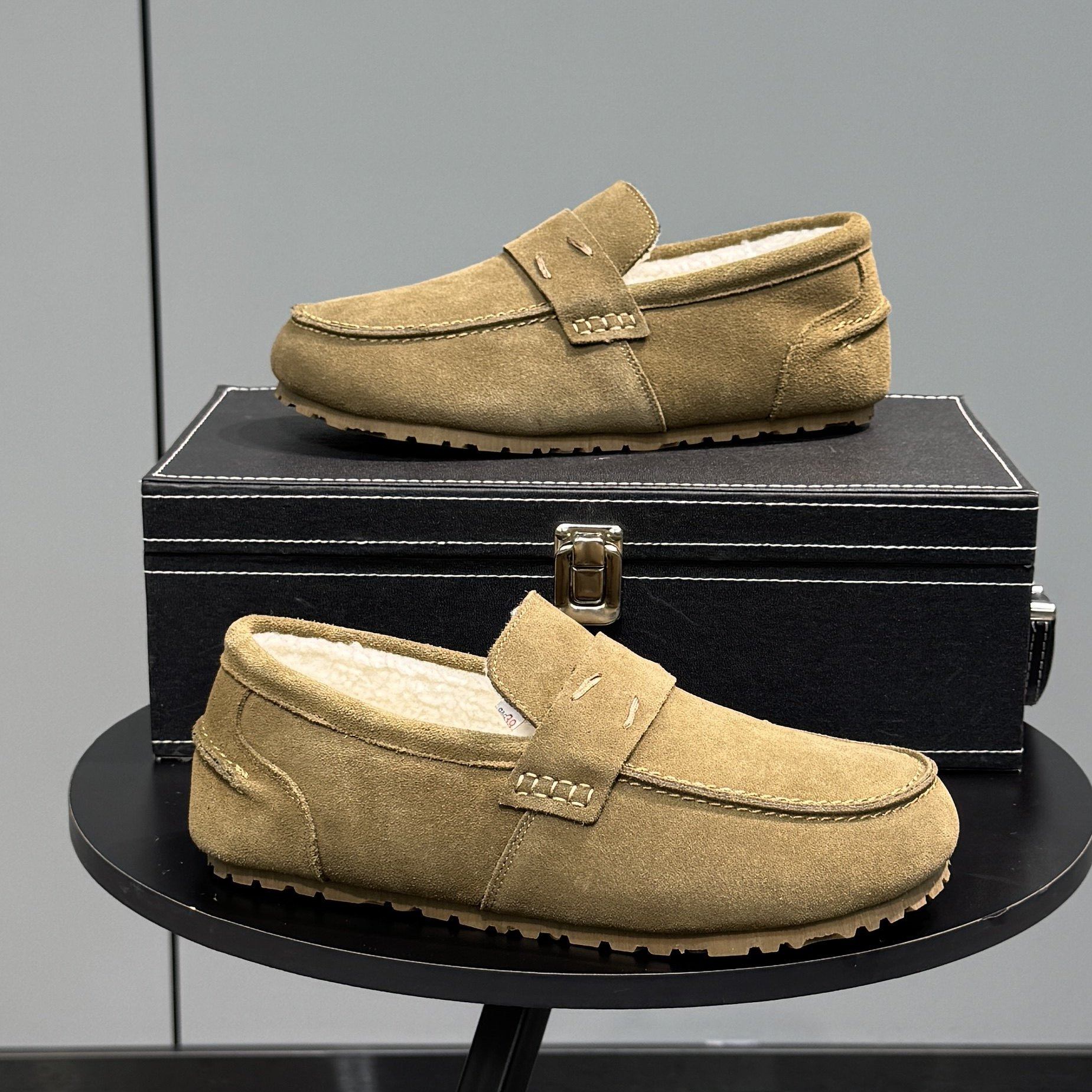 豆豆鞋男款2026新款冬季加绒保暖一脚蹬懒人鞋软底男士复古乐福鞋,流行男鞋,乐福鞋（豆豆鞋）,淘宝优惠券,粉丝福利购,淘宝优惠卷