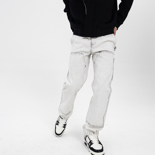 重磅b01水洗做旧伐木工装 牛仔长裤 直筒裤 男美式 裤 CHANSUER