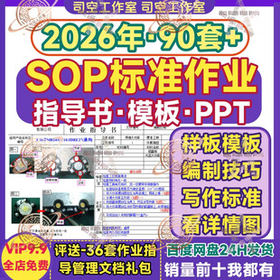 工艺SOP标准作业指导书编写PPT操作流程编制培训资料样板通用模板