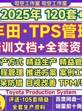 TPS丰田式管理资料精益生产推进计划5S目视化管理TPM知识规范资料