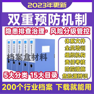 双重预防机制体系建设企业双控体系安全风险管控隐患排查台账资料