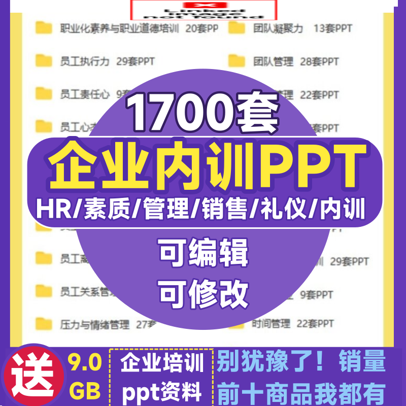 企业内训PPT模板 员工团队绩效营销售谈判服务礼仪管理沟通课件