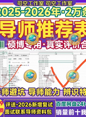 2026高校导师推荐表博士硕士真实评价专业能力辨识避坑电子版合集
