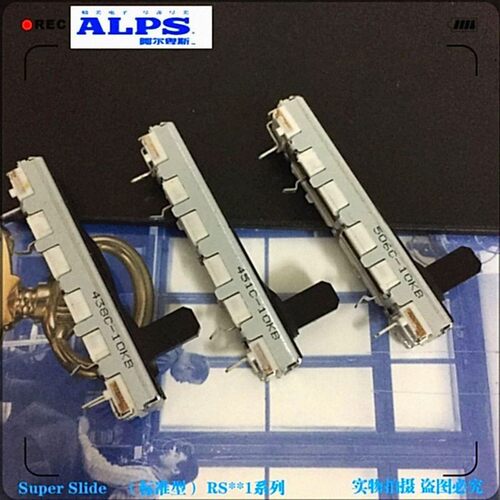 日 ALPS4.5公分滑动电位器单声道B10K调音台推子RS301111A01G电阻