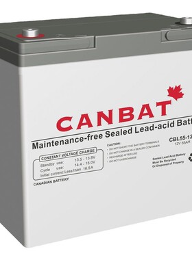 CANBAT蓄电池 CBL55-12 密封铅酸电池 CBL系列 UPS 移动设备电池