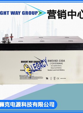 美国BRIGHT WAY GROUP蓄电池BW-EV8D-330A 12V330AH电力系统电池