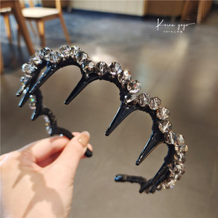发箍 头箍压发卡发捆头饰发旅水钻时尚 韩国显蓬松新款 水晶发箍女款