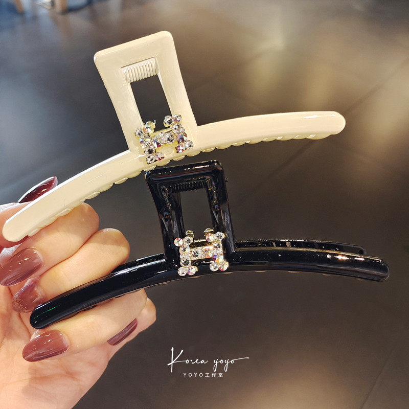 大抓夹树脂镶钻简约头饰