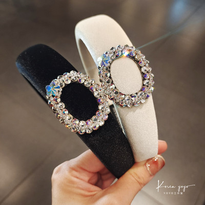 发箍丝绒镶钻高级感充棉头饰