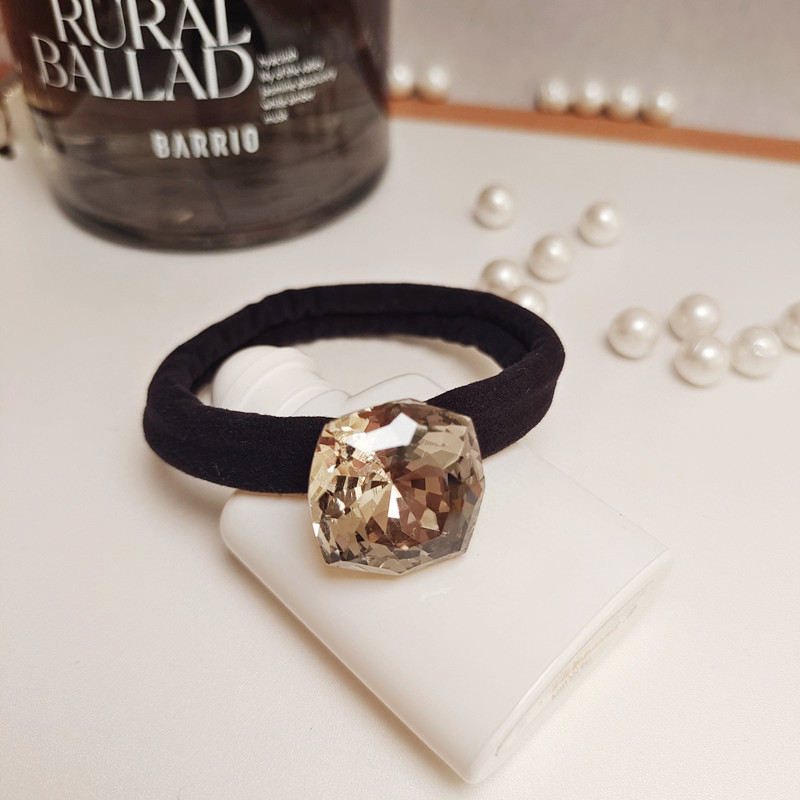 高级大水晶简约发绳高弹力毛巾圈无痕头绳发圈扎头发皮筋