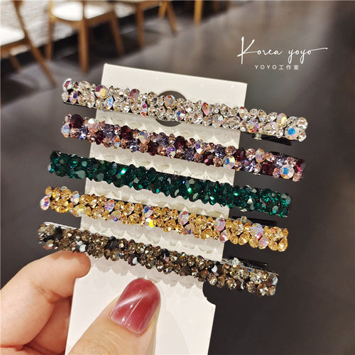 韩国精致满钻水钻水晶夹子鸭嘴夹