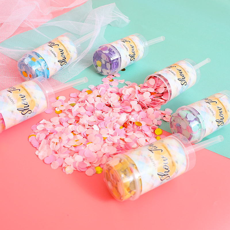 礼生日派对迷你型小礼炮手拧推持喷彩花筒拉炮礼花弹结婚用品大全