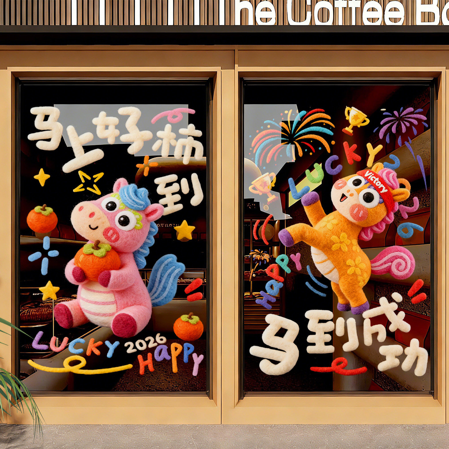 2026马年装饰静电贴贴纸