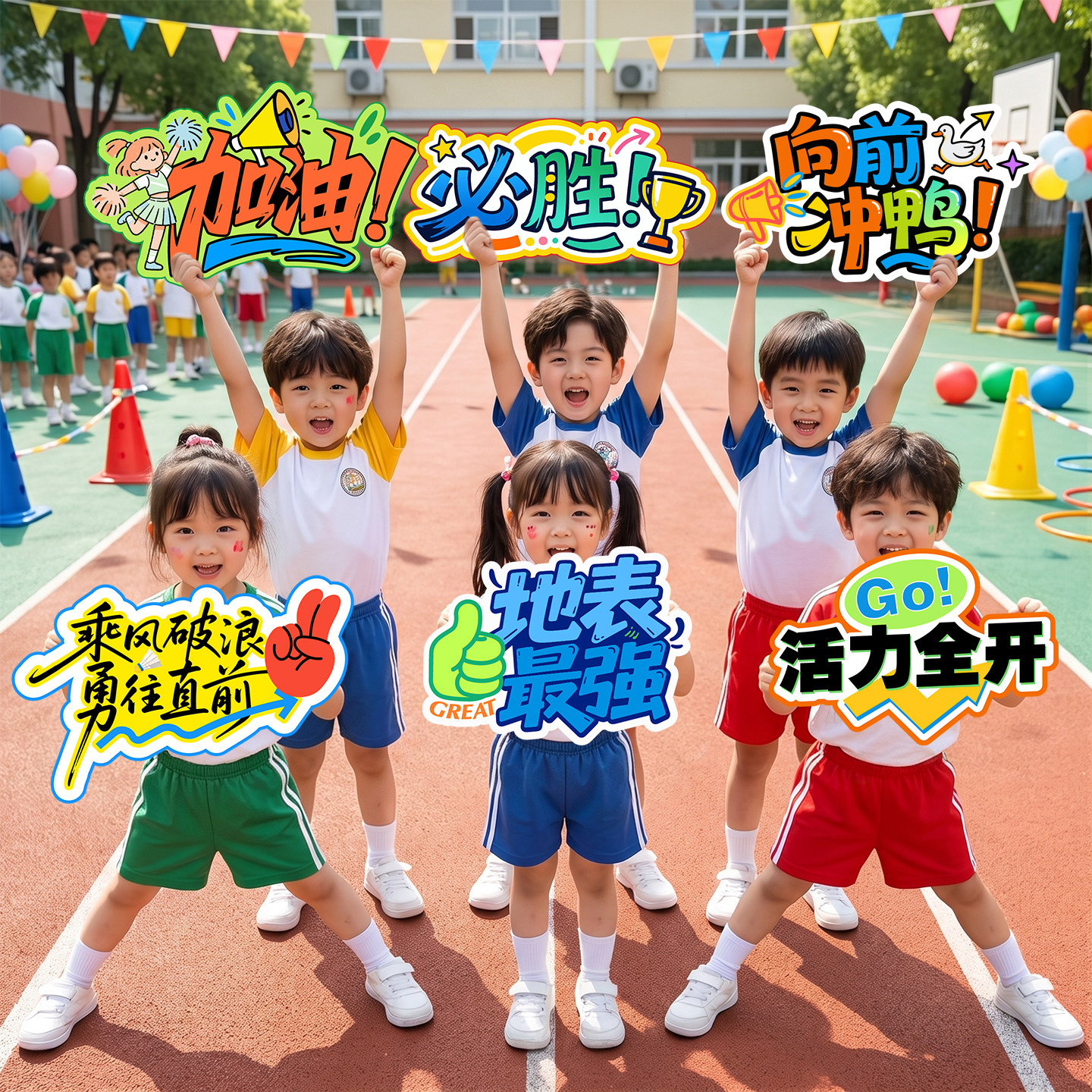 运动会入场创意道具氛围手举牌中小学手持kt板开幕式操场班级加油