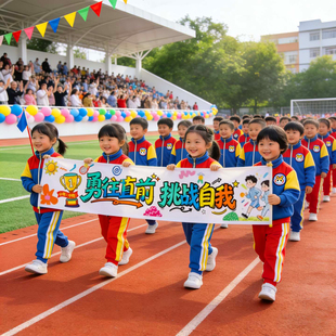 运动会横幅定制定做入场创意小学生幼儿园开幕式方队拉条加油横幅