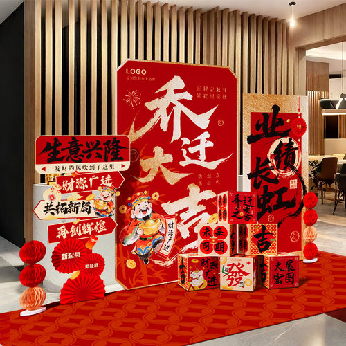公司乔迁大吉布置kt板